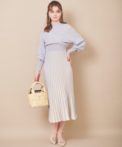 「31 Sons de mode」 ニットワンピース 36 ピンク レディース_画像6