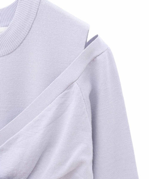 「31 Sons de mode」 ニットワンピース 36 ピンク レディース_画像10