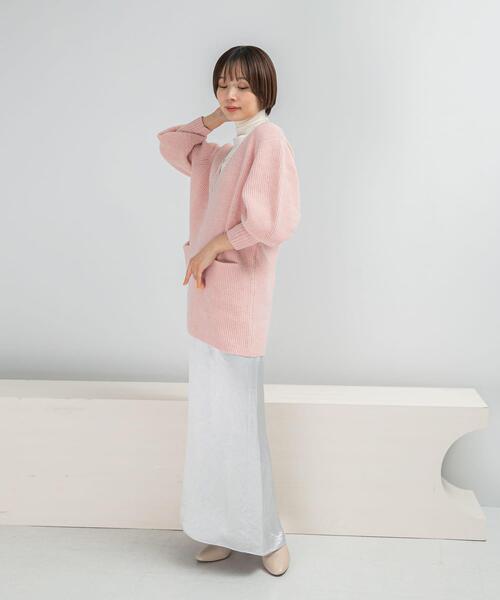 ほんのり透けて、柔らかい」アルパカ混の起毛ニット / ピンク 北欧、暮らしの道具店 「ほんのり透けて、柔らかい」アルパカ混の起毛