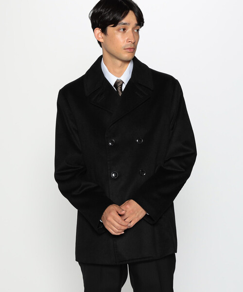 「COMME CA ISM」 ピーコート M カーキ メンズ_画像3