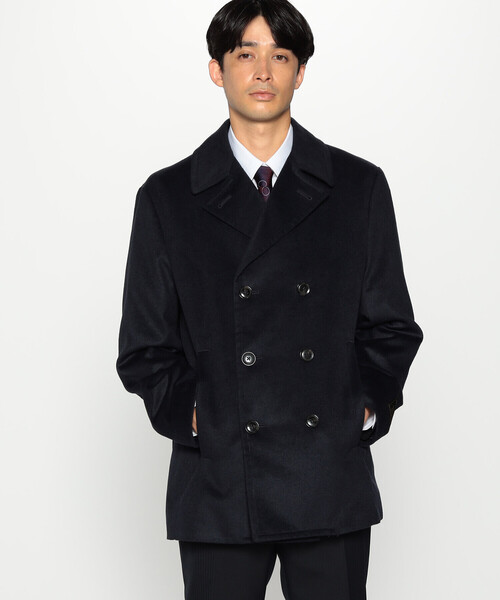 「COMME CA ISM」 ピーコート M カーキ メンズ_画像5