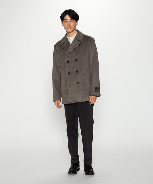 「COMME CA ISM」 ピーコート M カーキ メンズ_画像7