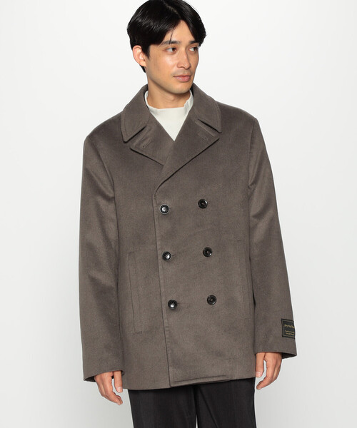 「COMME CA ISM」 ピーコート M カーキ メンズ_画像8