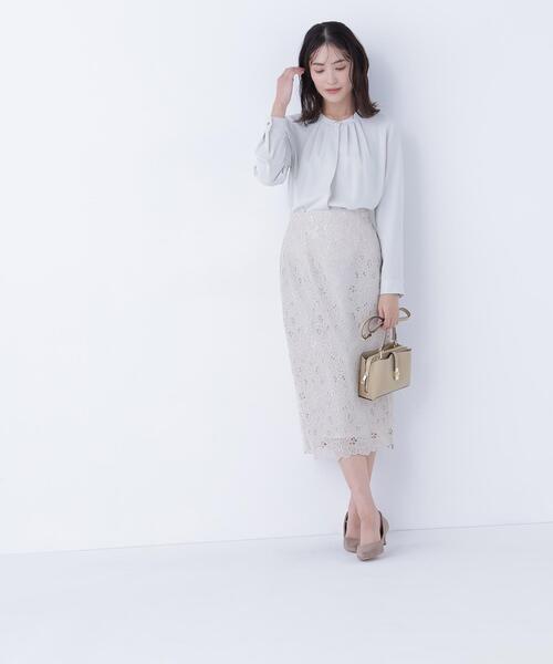 ナチュラルビューティー　白ブラウス NATURAL BEAUTY BASIC（ナチュラルビューティーベーシック） ブラウス