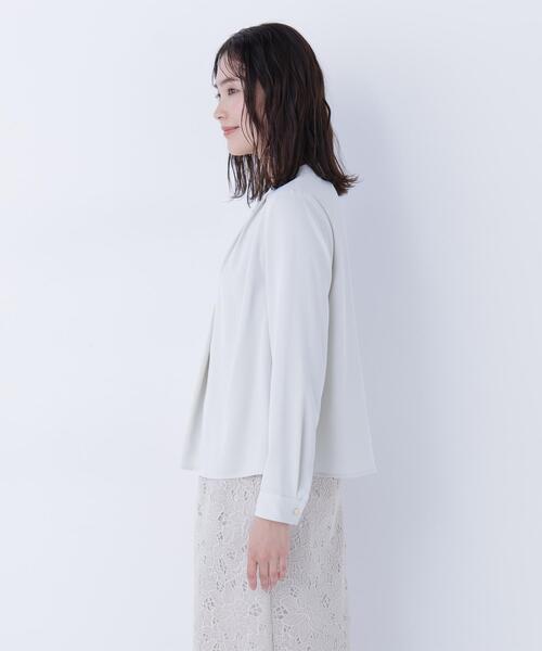 NATURAL BEAUTY BASIC フロントタックブラウス　白　去年物 フロントタックブラウス | NATURAL BEAUTY BASIC（ナチュラル