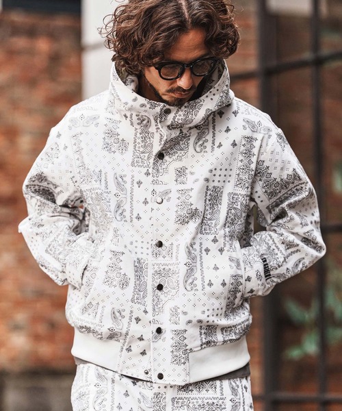 felkod（フィルコッド） パーカー mpa4012-Bandana Pattern Parka 