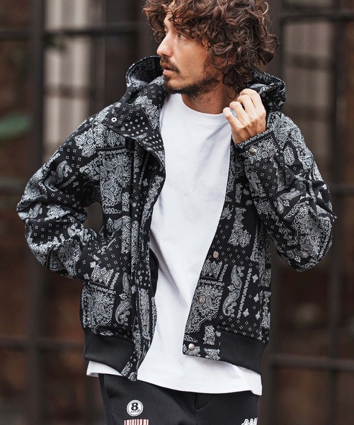 felkod（フィルコッド） パーカー mpa4012-Bandana Pattern Parka 