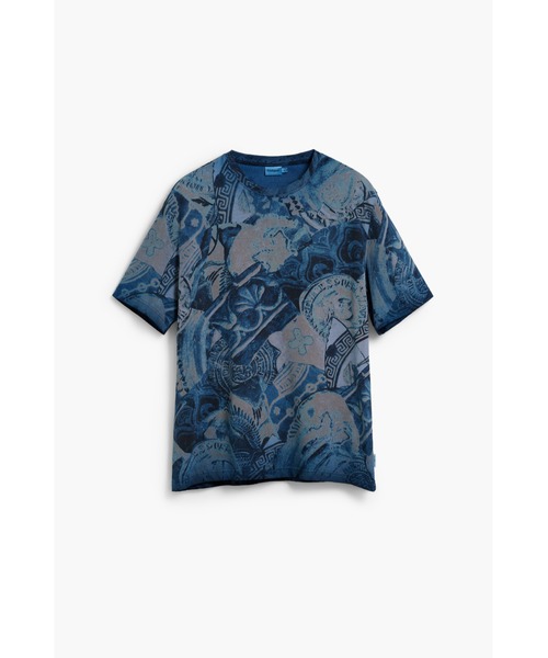 新品✨タグ付き♪デシグアル　定価27,800円　シャツ　大特価‼️ Desigual（デシグアル） tシャツ モザイク柄半袖Tシャツ メンズ