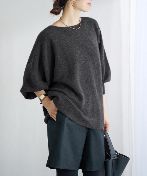 IENA ピュア カシミヤドルマンプルオーバー 未使用タグ付き　お値下げ IENA（イエナ） ニット セーター ピュア カシミヤ ドルマンプル