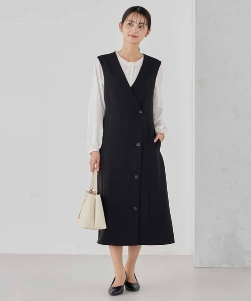 【新品】a.v.v アーヴェヴェ ブラウス ワンピース セットアップ ブラック アー・ヴェ・ヴェ a.v.v ワンピース （ブラック） - ファッション通販
