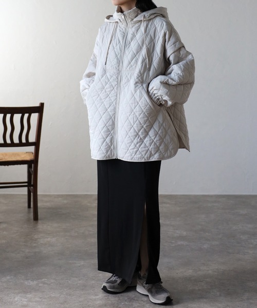 「ap retro」 キルティングブルゾン FREE カーキ レディース_画像6