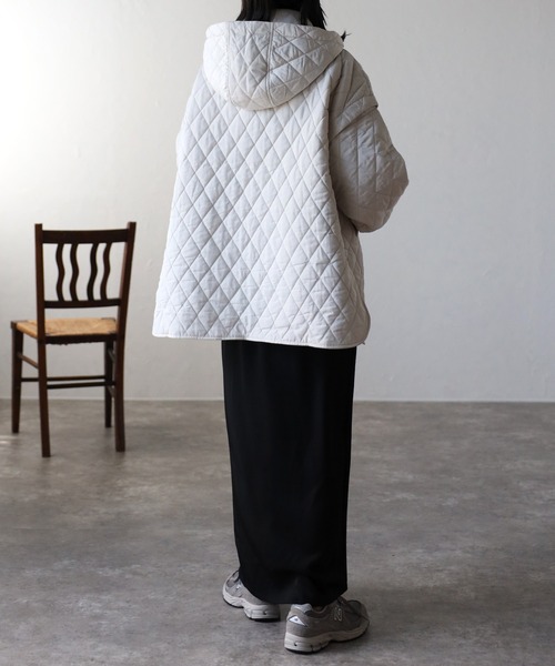 「ap retro」 キルティングブルゾン FREE カーキ レディース_画像9