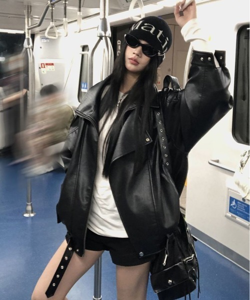 ViViDAY レザージャケット ライダース 「新色追加」ビッグシルエット