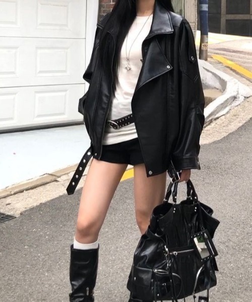 ViViDAY レザージャケット ライダース 「新色追加」ビッグシルエット