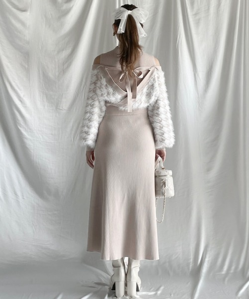 「NOMAE」 ニットワンピース FREE ピンク レディース_画像2