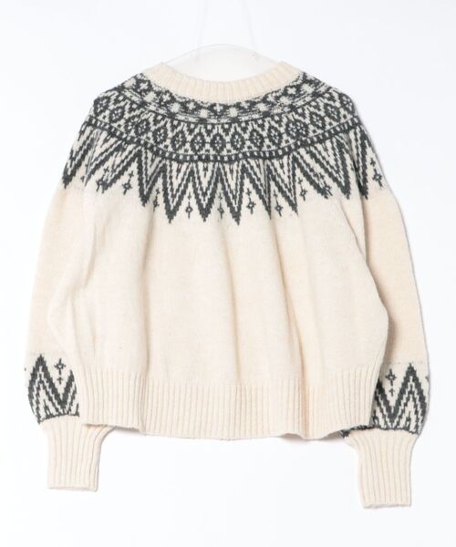 「NICOLE white」 長袖ニット FREE グレー レディース_画像2