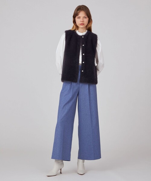 Ballsey（ボールジィ） ニットベスト S チャコールグレー レディース