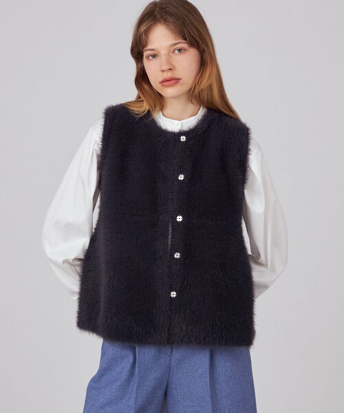 Ballsey ニットベスト Ballsey（ボールジィ） ニットベスト S チャコールグレー レディース