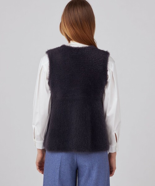 Ballsey（ボールジィ） ニットベスト S チャコールグレー レディース