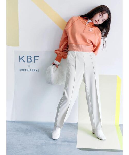 「KBF」 長袖ニット FREE チャコールグレー レディース_画像2