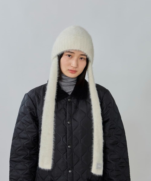 「OVERRIDE」 ニットキャップ 57~59cm グレー レディース_画像2