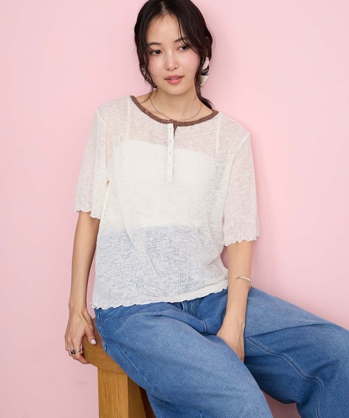 forksy.（フォルクシー） ヘンリーネック tシャツ 半袖 「forksy