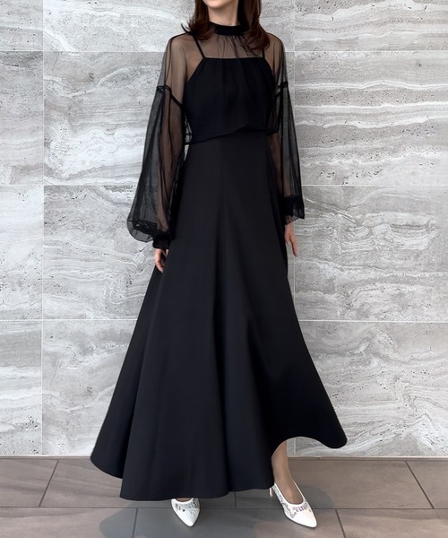 「JUNOAH」 コンビワンピース SMALL ライトベージュ レディース_画像2