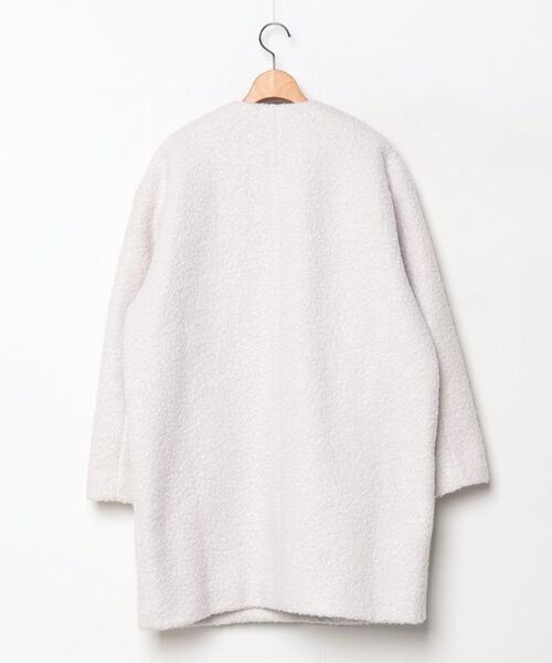 「index」 ノーカラーコート 40 ナチュラル レディース_画像2