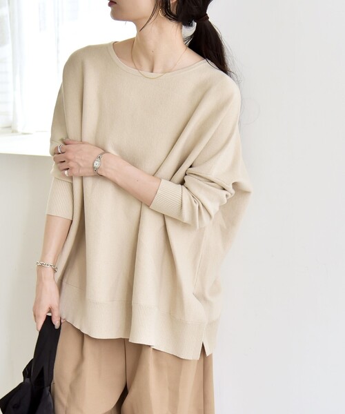 「quaranciel」 長袖ニット ONE SIZE ナチュラル レディース_画像9