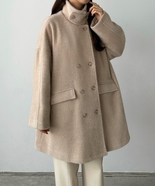 「callautia」 ステンカラーコート LARGE ブラウン レディース_画像6