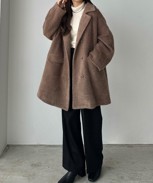 「callautia」 ステンカラーコート LARGE ブラウン レディース_画像9