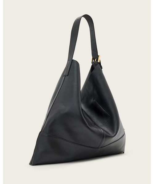 All Saints ブラックレザー ショルダーバッグ 星形模様 本革 ALLSAINTS（オールセインツ） ショルダーバッグ バッグ ASHA LEATHER