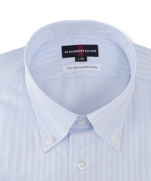「Alexander Julian」 長袖シャツ - サックスブルー メンズ_画像8