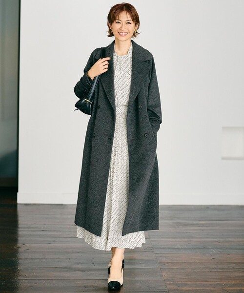 「自由区」 長袖ブラウス 40 グリーン レディース_画像3