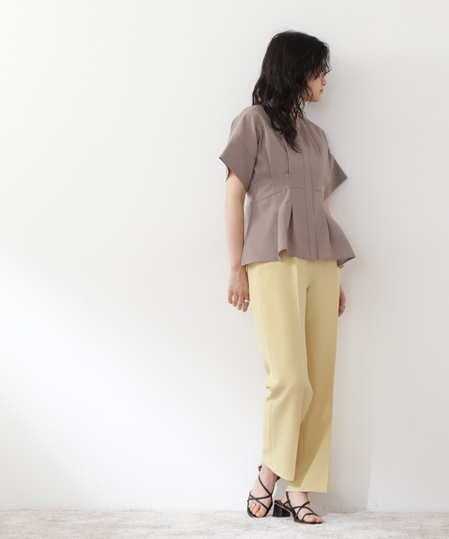 「N.(N. Natural Beauty Basic)」 半袖ブラウス MEDIUM イエロー レディース_画像7