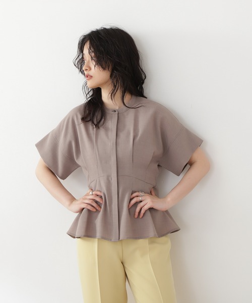 「N.(N. Natural Beauty Basic)」 半袖ブラウス MEDIUM イエロー レディース_画像9