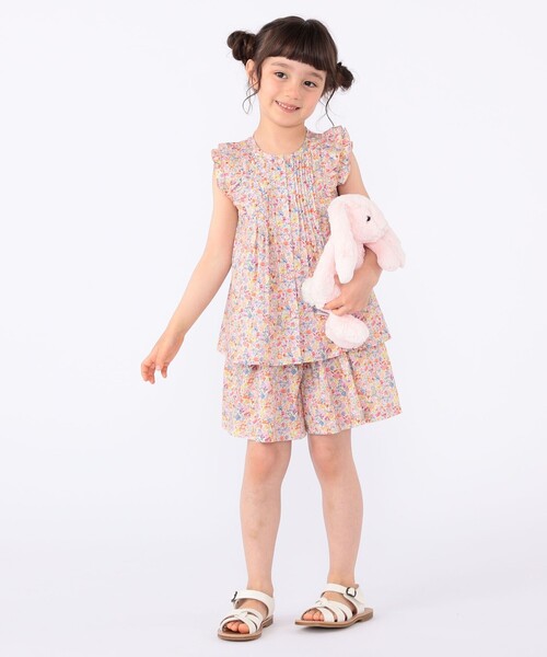 パンツ SHIPS KIDS:100〜130cm / リバティ キュロット キッズ 子供服 女の子の画像