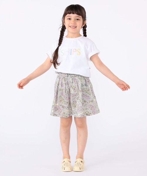 パンツ SHIPS KIDS:100〜130cm / リバティ キュロット キッズ 子供服 女の子の画像