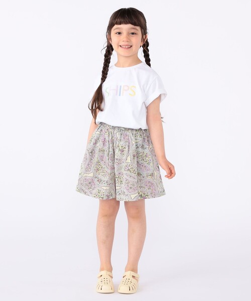 パンツ SHIPS KIDS:100〜130cm / リバティ キュロット キッズ 子供服 女の子の画像