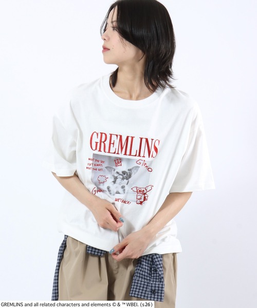 tシャツ GREMLINS（グレムリン）GIZMO ギズモ フォトプリント＆刺繍