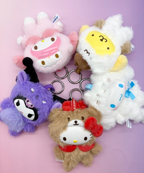 サンリオ ファインフェイス マスコット ぬいぐるみキーホルダー　3点セット sanrio（サンリオ） キーホルダー sanrio/サンリオキャラクターズ