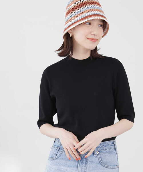 「N.(N. Natural Beauty Basic)」 半袖ニット MEDIUM ブルー レディース_画像2