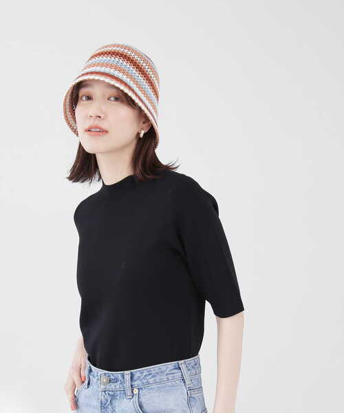 「N.(N. Natural Beauty Basic)」 半袖ニット MEDIUM ブルー レディース_画像5