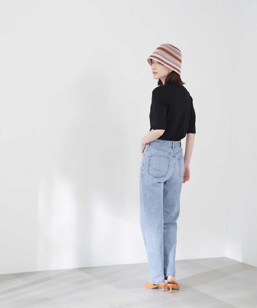 「N.(N. Natural Beauty Basic)」 半袖ニット MEDIUM ブルー レディース_画像8