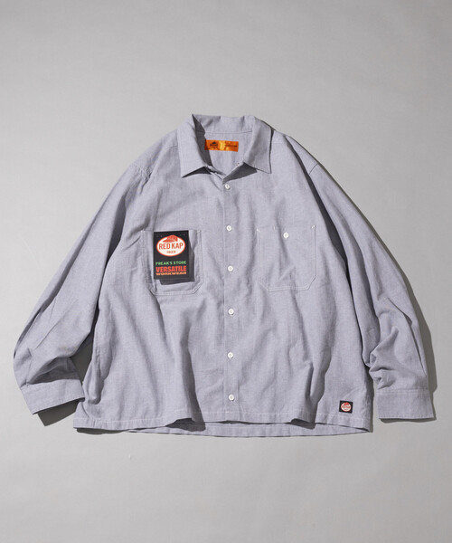 「RED KAP」 長袖シャツ LARGE グレー メンズ_画像2