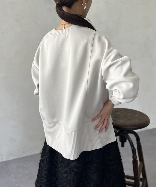 「Chez toi」 長袖カットソー FREE アイボリー レディース_画像8