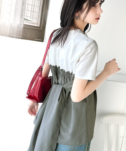 「classicalelf」 半袖ブラウス SMALL グレー レディース_画像5