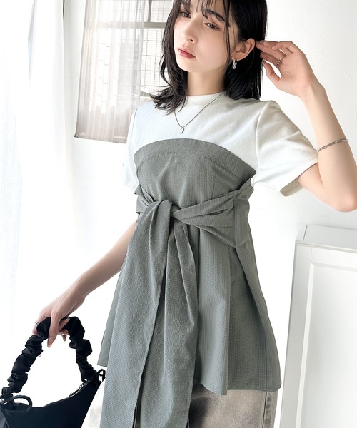 「classicalelf」 半袖ブラウス SMALL グレー レディース_画像7