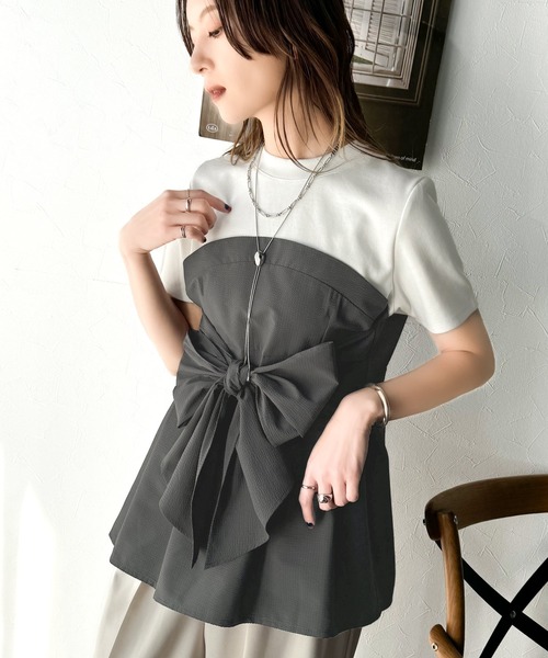 「classicalelf」 半袖ブラウス SMALL グレー レディース_画像8