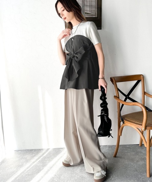 「classicalelf」 半袖ブラウス SMALL グレー レディース_画像9